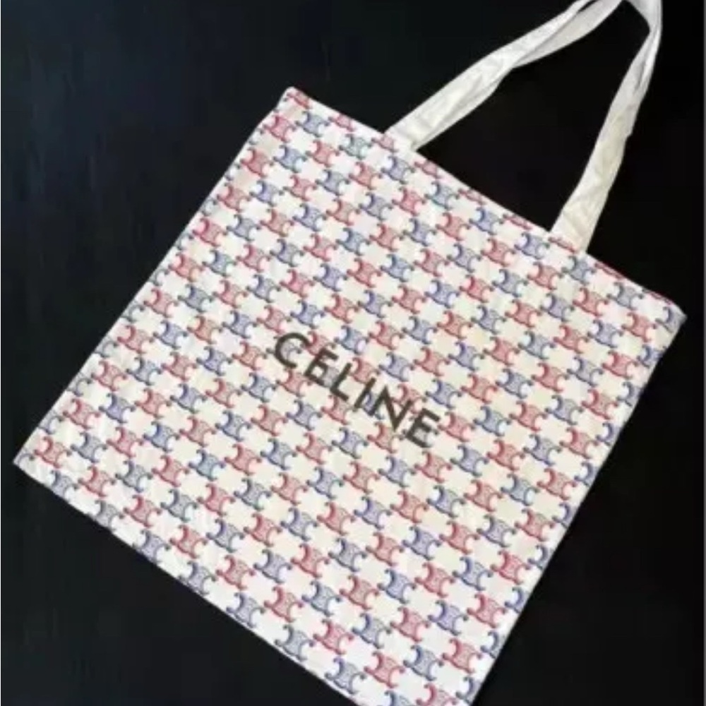 Celine Triomphe limited Multicolor Canvas Tote Bag
